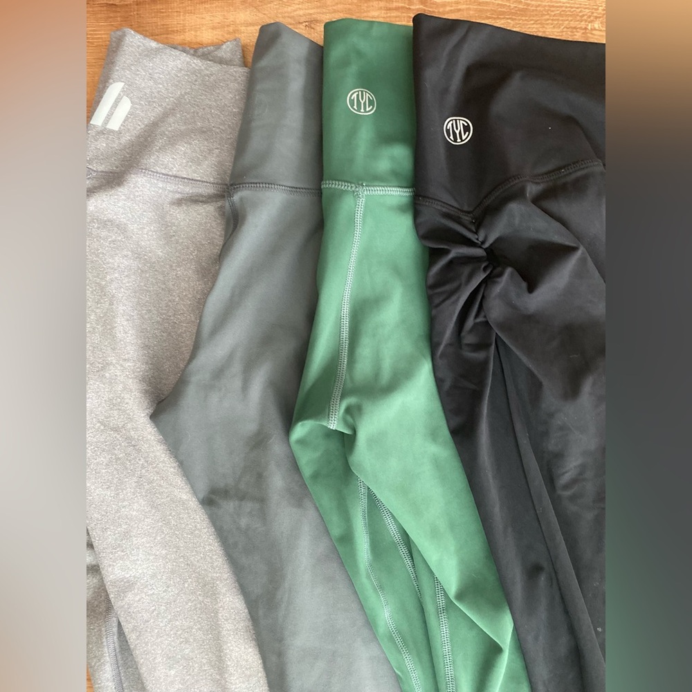 Til You Collapse Women's Leggings Set - Black, Green, Gray - Picture 2 of 3